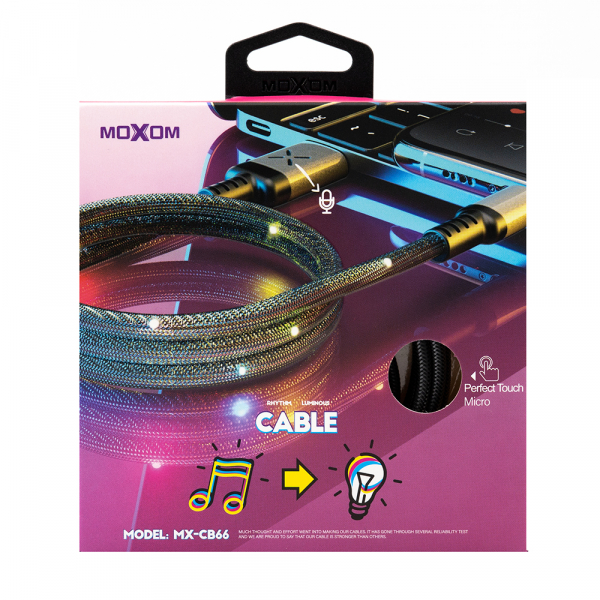 USB cable MOXOM Lightning (MX-CB66) черный