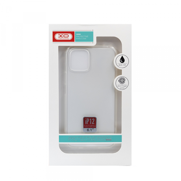 Силиконовый чехол XO K01 для iPhone 12 mini (anti-fall w/rope hole/skid) прозрачный