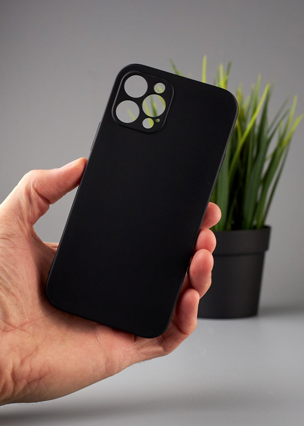 Силиконовый чехол Graphite для iPhone 12 Pro черный