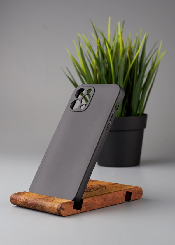 Силиконовый чехол Graphite для iPhone 12 Pro черный