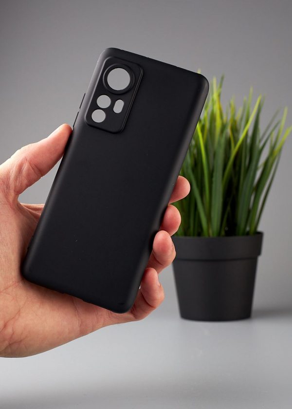 Силиконовый чехол Graphite для Xiaomi 12/12X/12S черный