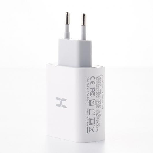 Сетевое зарядное устройство (Адаптер) DC PD+QC3.0/ 20W Fast Charger (CA-F17) белый