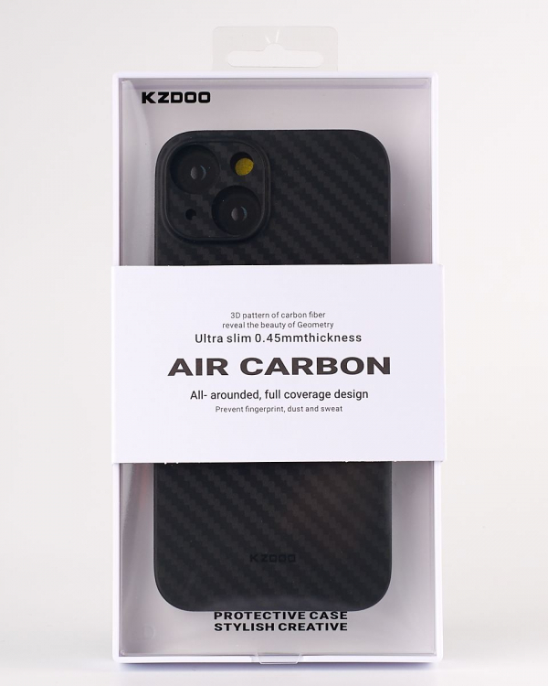 Карбоновый чехол K-DOO Air Carbon (UltraSlim 0.45mm) для iPhone 14 черный