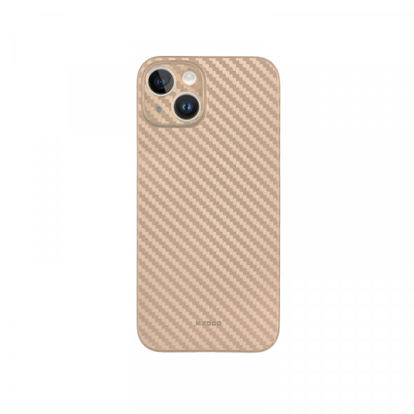 Карбоновый чехол K-DOO Air Carbon (UltraSlim 0.45mm) для iPhone 14 Plus золотой