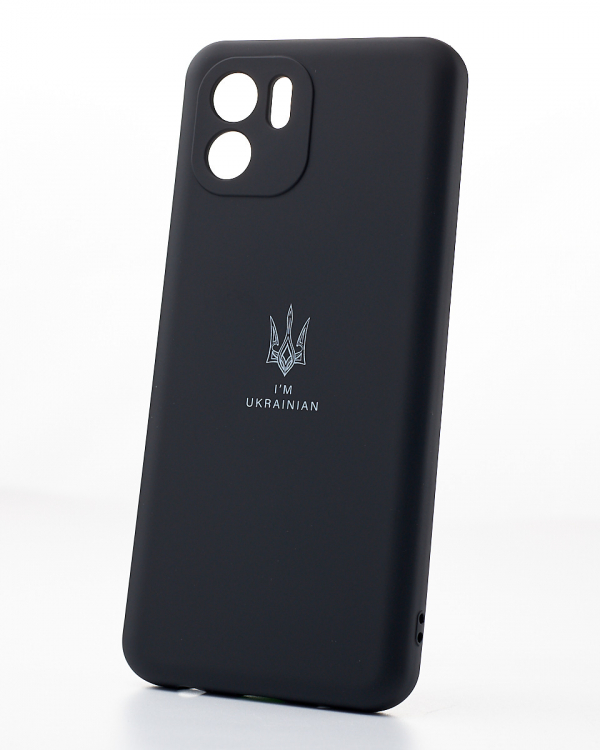 Силиконовый чехол SOFT Silicone Case для Xiaomi Redmi A1 (ТРИЗУБ) черный