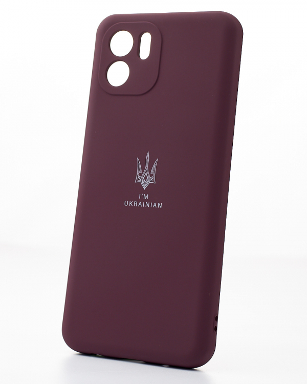Силиконовый чехол SOFT Silicone Case для Xiaomi Redmi A1 (ТРИЗУБ) бордовый