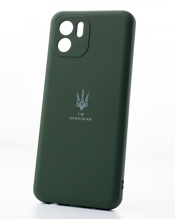 Силиконовый чехол SOFT Silicone Case для Xiaomi Redmi A1 (ТРИЗУБ) темно-зеленый