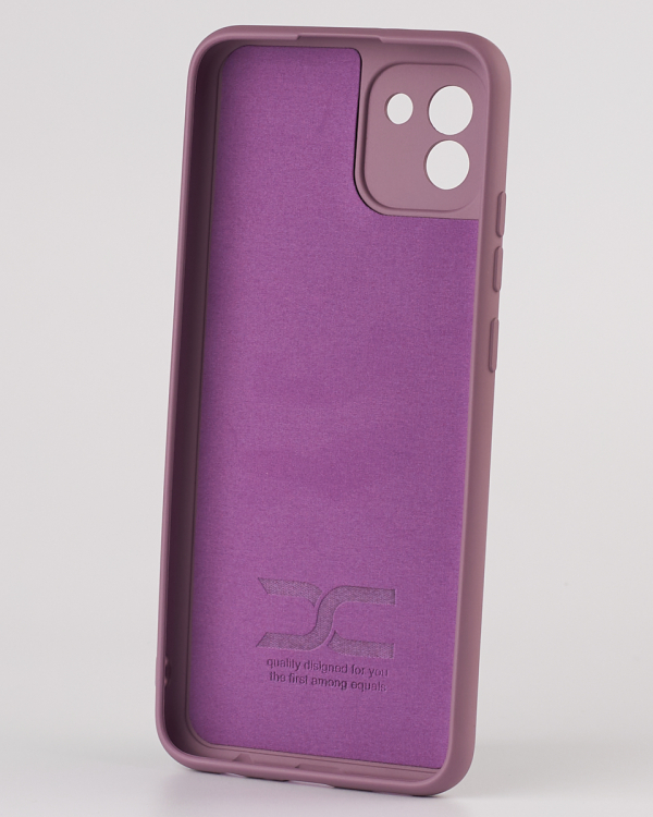 Силиконовый чехол SOFT Silicone Case для Samsung A03 (ТРИЗУБ) лаванда