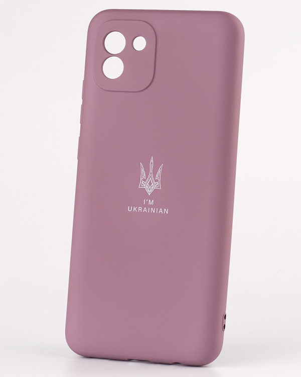 Силиконовый чехол SOFT Silicone Case для Samsung A03 (ТРИЗУБ) лаванда