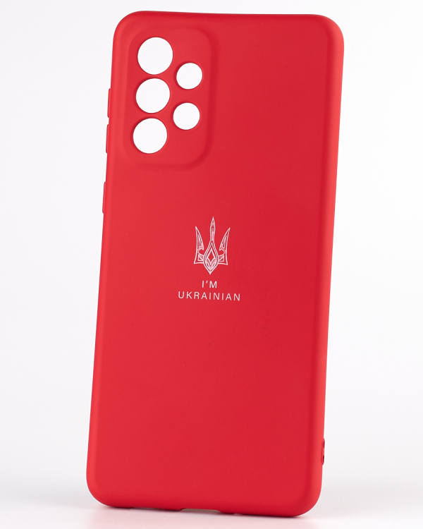 Силиконовый чехол SOFT Silicone Case для Samsung A33 5G (ТРИЗУБ) красный