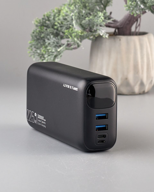 АКБ PowerBank XO PR200 (30000 mAh) QC22.5W/PD20W/Digital Display черный