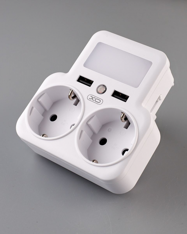 Сетевой фильтр двойник XO 2USB/ 2 OUTLET/ 2.4A (WL09) белый