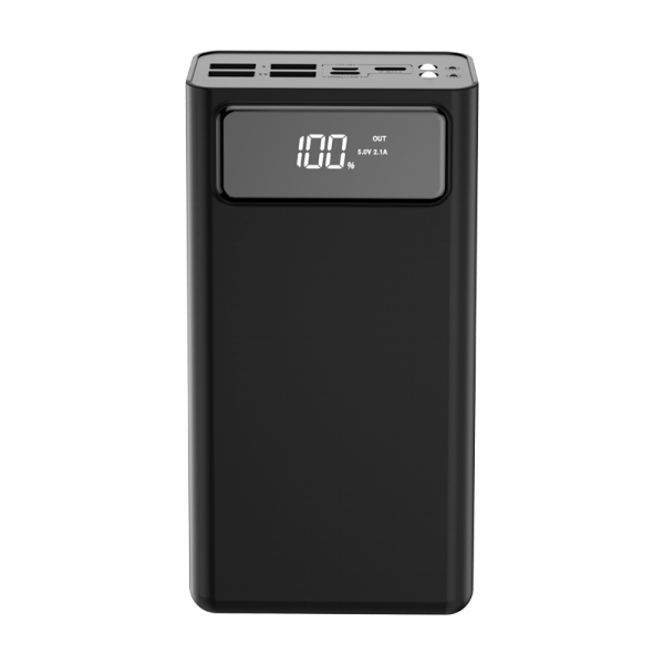 АКБ PowerBank XO PR123 (30000 mAh) 3 input, 4 output, LED черный