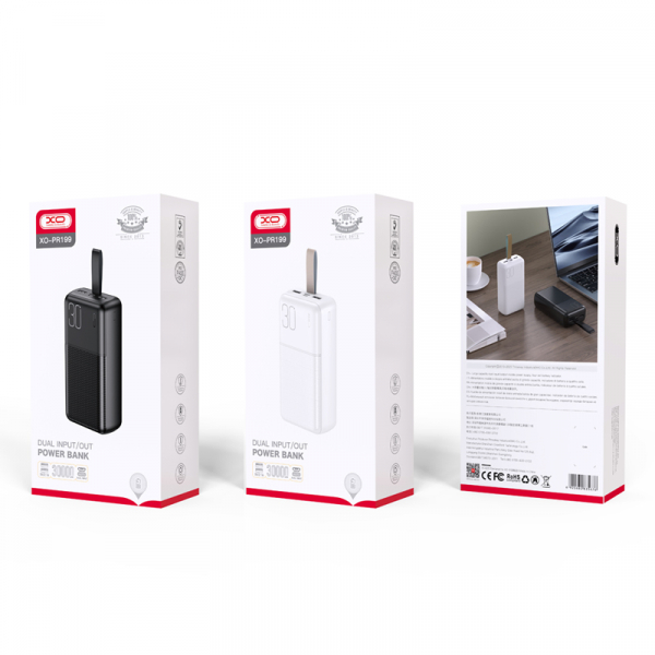 АКБ PowerBank XO PR199 (30000 mAh) белый