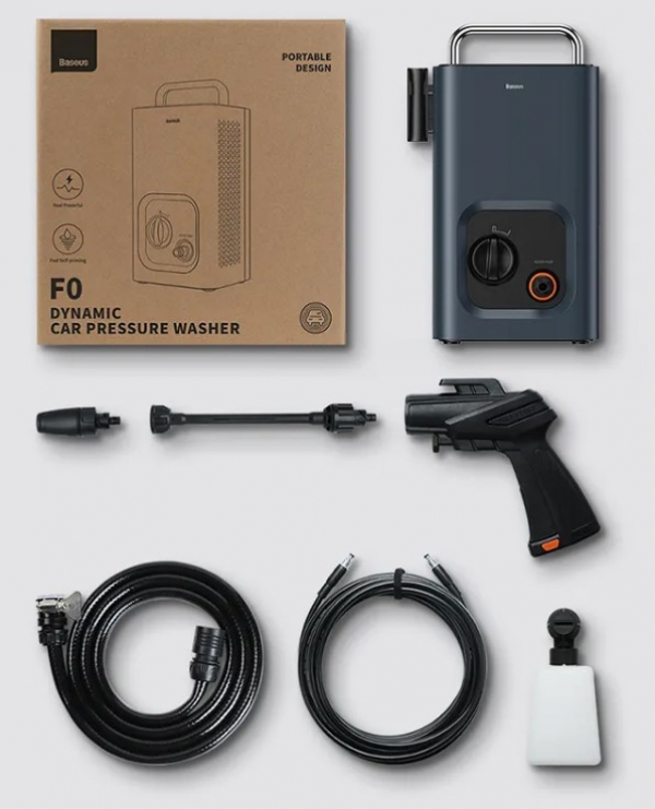 Авто-мойка Baseus F0 Car Pressure Washer Dynamic CN Dark Gray (CPGY000014)