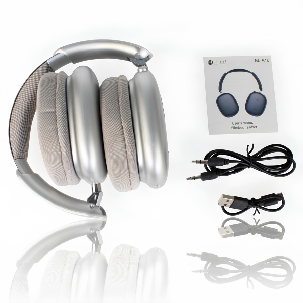 Наушники Bluetooth Blueseed COKIKE BL-A16 (накладные) silver