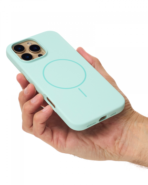 Силиконовый чехол Slim Ring Soft с поддержкой MagSafe для iPhone 16 Pro succulent