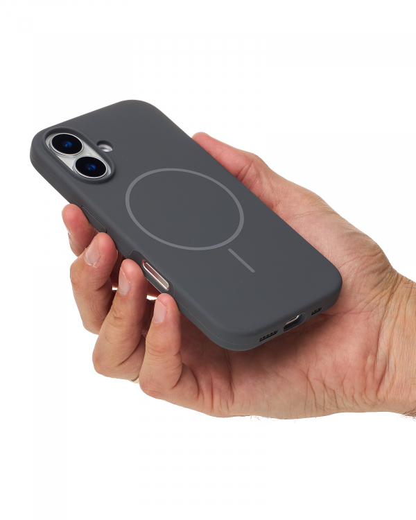 Чехол MagSafe Silicone Beats Case для iPhone 16 stone gray