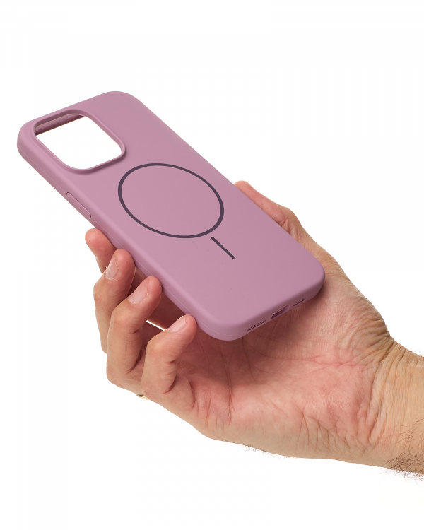 Силиконовый чехол Slim Ring Soft с поддержкой MagSafe для iPhone 14 Pro Max lavander