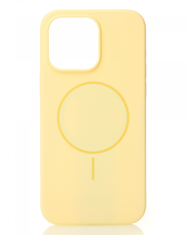 Силиконовый чехол Slim Ring Soft с поддержкой MagSafe для iPhone 14 Pro Max sunglow