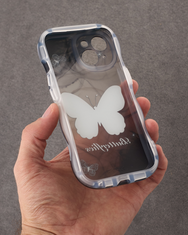 Чехол BUTTERFLY для iPhone 15 черный