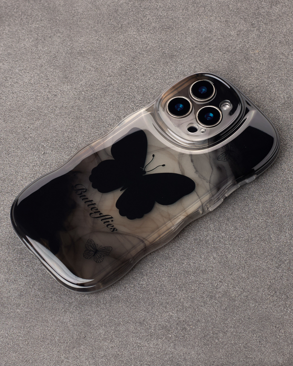 Чехол BUTTERFLY для iPhone 15 Pro черный