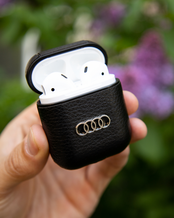 Чехол для Airpods 1/2 LEATHER BRANDS Audi