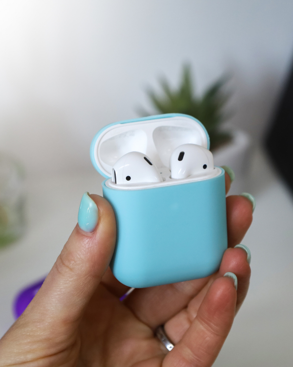 Чехол для Airpods 1/2 ULTRA SLIM бирюза