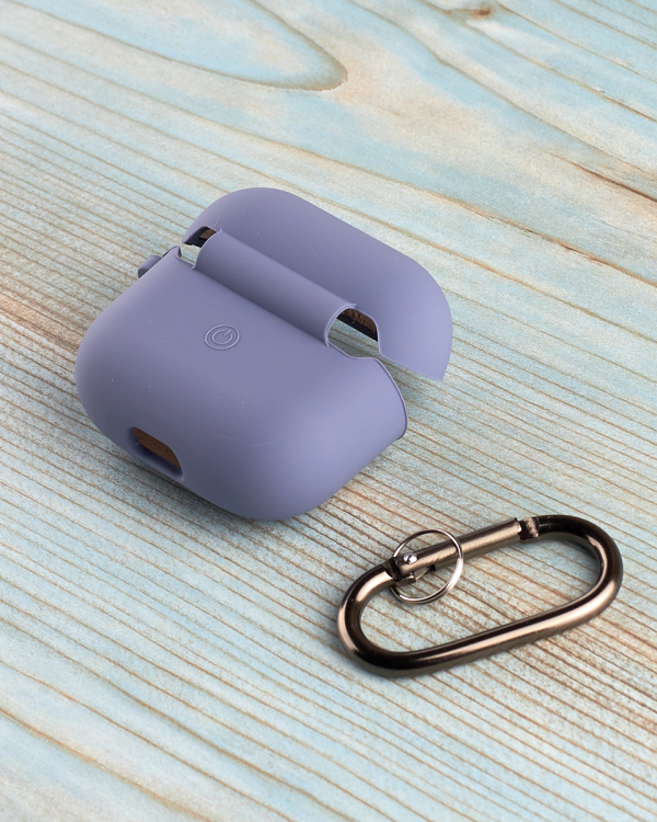 Чехол для Airpods 3 SOFT+Fiber серая лаванда