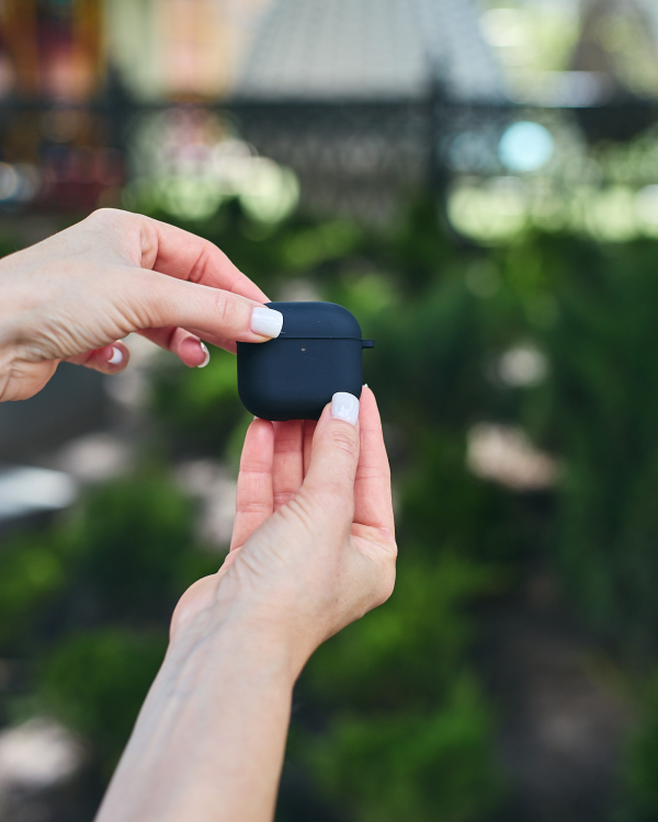 Чехол для Airpods 4 SOFT+Fiber black