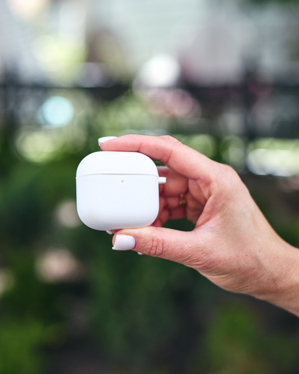 Чехол для Airpods 4 SOFT+Fiber white