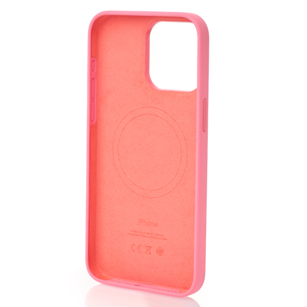 Силиконовый чехол Lux Colors с поддержкой MagSafe для iPhone 15 Pro Max Pink