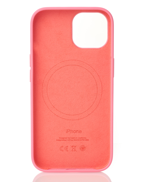 Силиконовый чехол Lux Colors с поддержкой MagSafe для iPhone 15 Pink