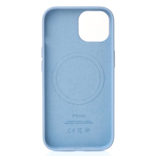 Силиконовый чехол Lux Colors с поддержкой MagSafe для iPhone 15 Light Blue