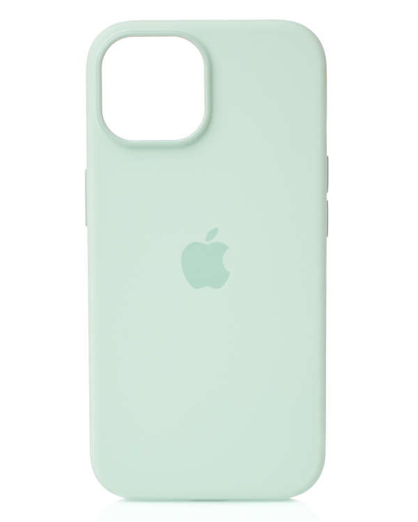 Силиконовый чехол Lux Colors с поддержкой MagSafe для iPhone 15 Soft Mint