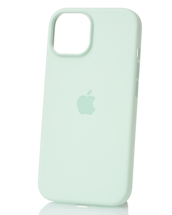 Силиконовый чехол Lux Colors с поддержкой MagSafe для iPhone 15 Soft Mint