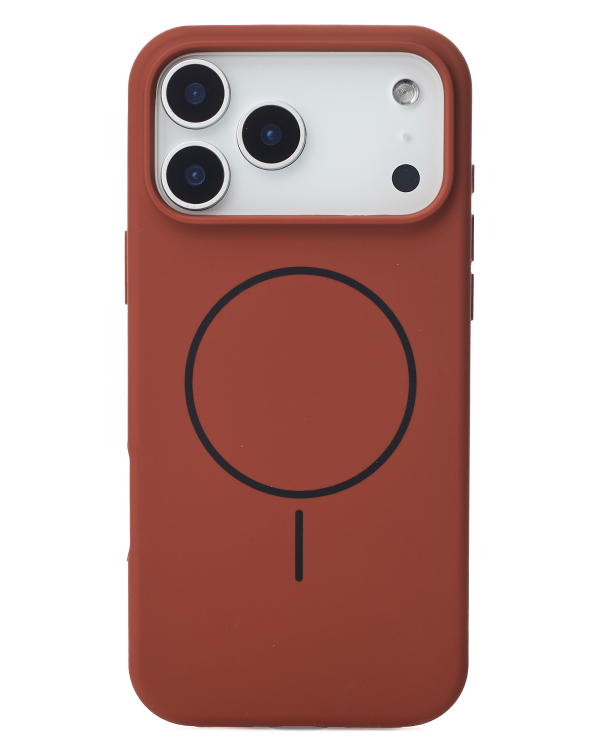 Силиконовый чехол Slim Ring Soft с поддержкой MagSafe для iPhone 17 Pro Max brown