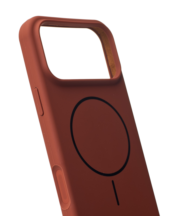 Силиконовый чехол Slim Ring Soft с поддержкой MagSafe для iPhone 17 Pro Max brown