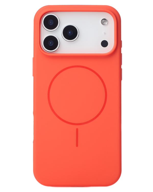 Силиконовый чехол Slim Ring Soft с поддержкой MagSafe для iPhone 17 Pro Max orange