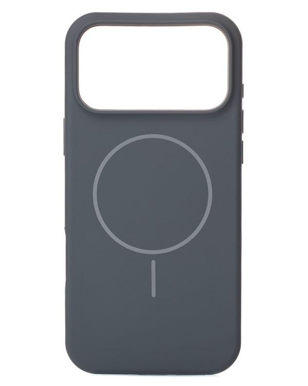 Силиконовый чехол Slim Ring Soft с поддержкой MagSafe для iPhone 17 Pro Max stone gray