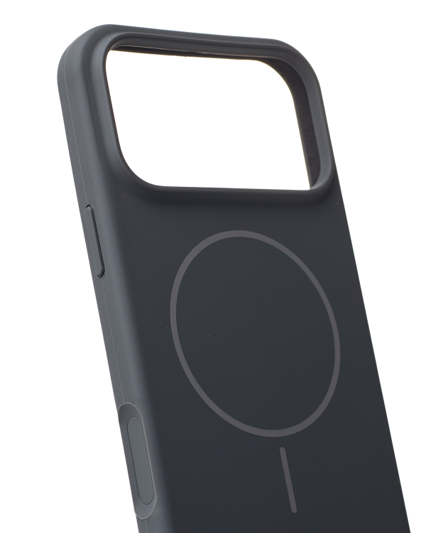 Силиконовый чехол Slim Ring Soft с поддержкой MagSafe для iPhone 17 Pro Max stone gray