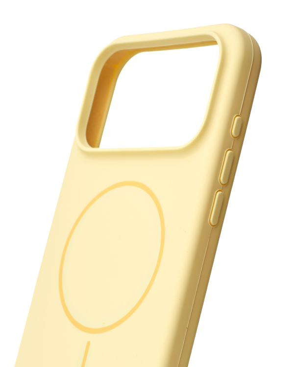 Силиконовый чехол Slim Ring Soft с поддержкой MagSafe для iPhone 17 Pro Max sunglow
