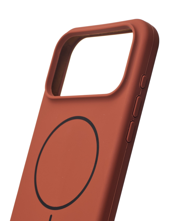 Силиконовый чехол Slim Ring Soft с поддержкой MagSafe для iPhone 17 Pro brown