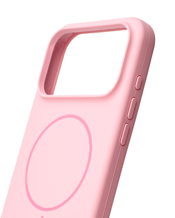 Силиконовый чехол Slim Ring Soft с поддержкой MagSafe для iPhone 17 Pro pink