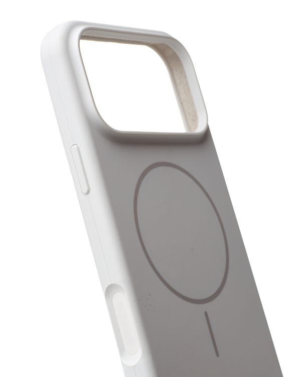 Силиконовый чехол Slim Ring Soft с поддержкой MagSafe для iPhone 17 Pro white