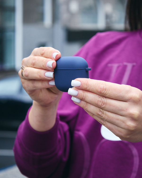 Чехол для Airpods 4 SOFT+Fiber midnight blue