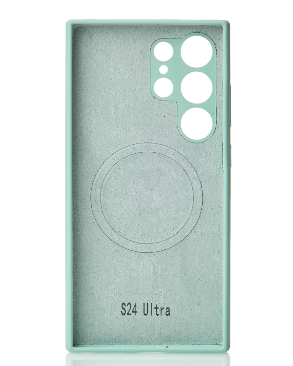 Силиконовый чехол Slim Ring Soft с поддержкой MagSafe для Samsung S24 Ultra succulent