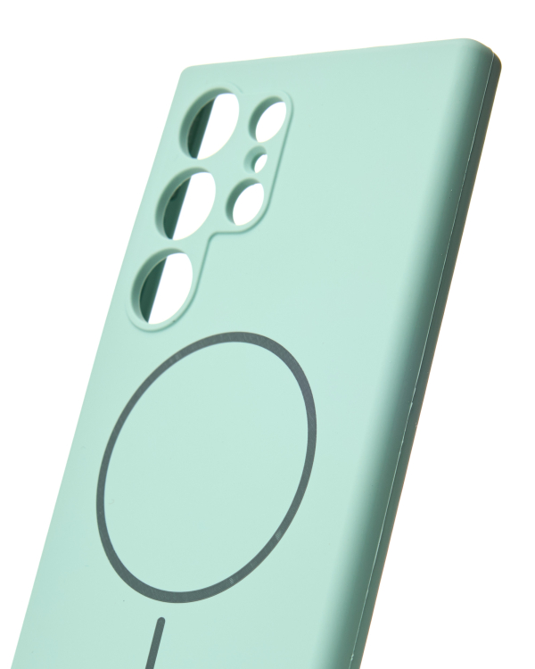Силиконовый чехол Slim Ring Soft с поддержкой MagSafe для Samsung S24 Ultra succulent