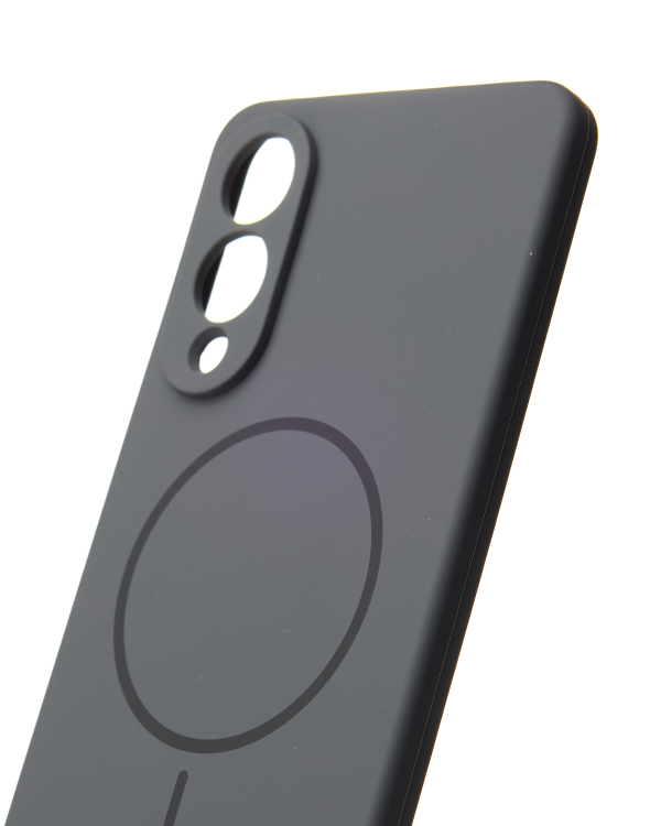 Силиконовый чехол Slim Ring Soft с поддержкой MagSafe для Samsung S25 Edge stone gray