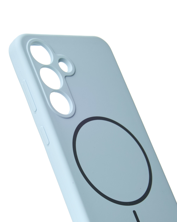 Силиконовый чехол Slim Ring Soft с поддержкой MagSafe для Samsung S25 blue fog